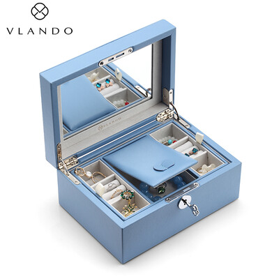 

Only Lando VLANDO Jewelry Box with Lock Jewelry Box Gift Boxes Send Girlfriends Honey wife Creative Practical Wedding Birthday Gift Teachers Day Gift Water Green