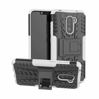 

Fecoprior Case for Xiaomi PocoPhone F1 Mi Poco Phone Back Cover Stand Silicon TPU PC Armor Heavy Rugged Phone Celulars Fundas