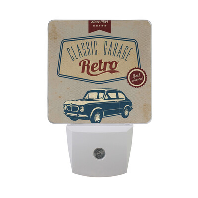 

ALAZA LED Night Light With Smart Dusk To Dawn SensorVintage Car1 Plug In Night Light