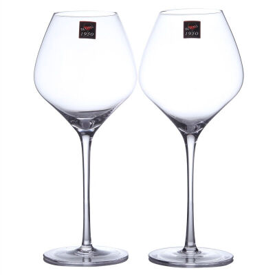 

Jingdong Supermarket] 1950 pure hand-blown Burgundy 631ML red wine glass goblet 2 sets