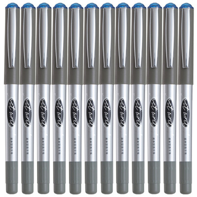 

COMIX RP602 Bullet-type straight-type signature pen Gel pen pen 05mm 12 Pack blue