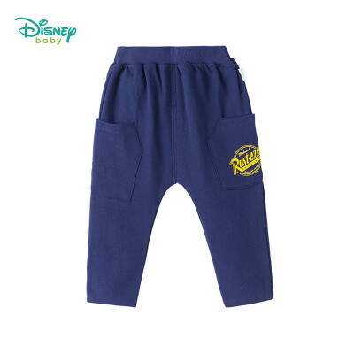 

Disney childrens trousers autumn male baby casual pants fleece sweater cloth harem pants 183K805 Navy 12 months height 80cm