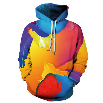 

QYDM0303Mens Hoodie 3D Printed Women Pullover Sweater