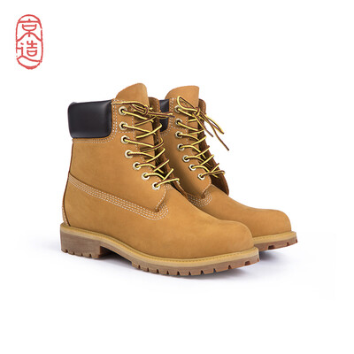 

JZAO Mens high-cut tooling Martin boots mens rhubarb boots leather wheat yellow 41 yards