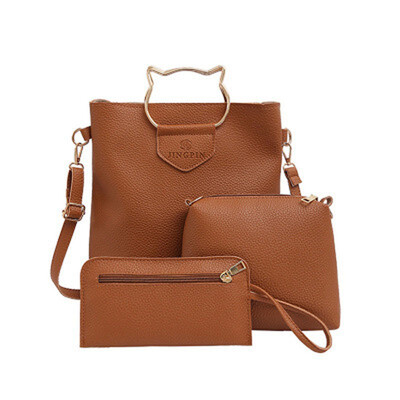 

Korea women bag PU Mother bag Three piece set Ladies handbag 2018 new winter&autumn leisure shoulder bag