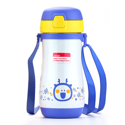 

Fuguang Du Le children vacuum stainless steel fashion portable rope insulation 400ml blue