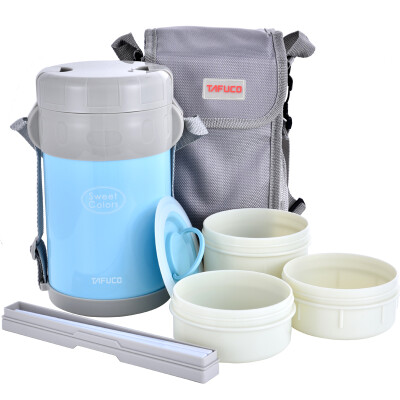 

Jingdong supermarket TAFUCO Taifu high sweetcolor series T-0044 stainless steel insulation lunch box 1500ML