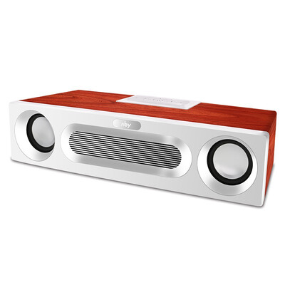 

Wooden speaker subwoofer FM radio high power card MP3 player U disk AUX enter Phone plays Bluetooth call stereo computer audio