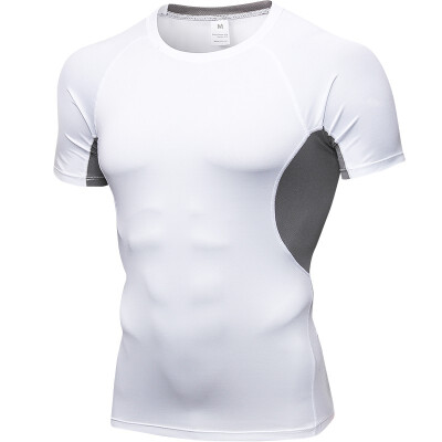 

Mens Sportswear Compression Fitness Tights Running Shirt Training Short Gym ManS T-Shirt