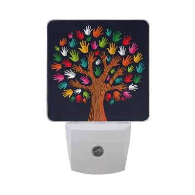 

ALAZA LED Night Light With Smart Dusk To Dawn SensorTree Drawing Plug In Night Light