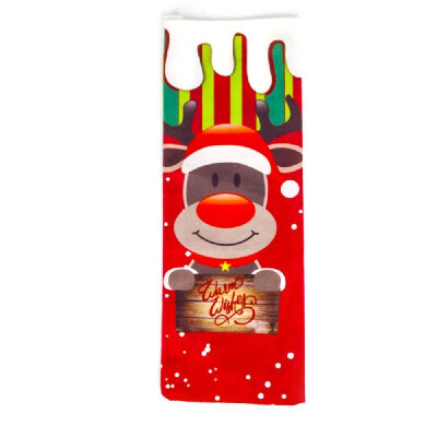 

Christmas Wine Bottle Cover Bag Santa Claus Snowman Champagne Wrap Clothes for Table Holiday Decorations Gift