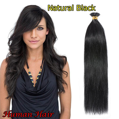 

16-22" I-TIP HAIR Glue Real Remy Human Hair Extensions Real Soft Hair Extensions STICK HAIR 100strands50g
