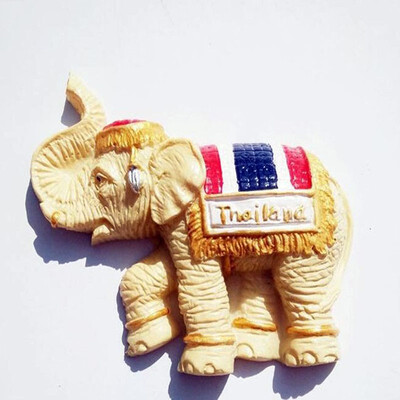 

1Pcs Cute Hand-painted Thailand Golden Elephant Fridge Magnets Tourism Souvenirs Refrigerator Magnetic Stickers Home Decor