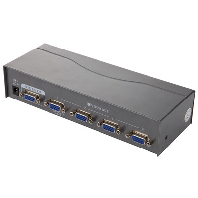 

Jinghua JH 3121 VGA splitter one four points 1 minute 4 VGA high-definition screen reader 1 into a 4 out of a four VGA one drag four monitor video expander 600MHZ