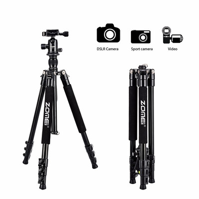

Zomei Q555 Lightweight Alluminum Alloy Camera Tripod with 360 Degree Ball Head 14" Quick Release Plate for Canon Nikon Sony Sam