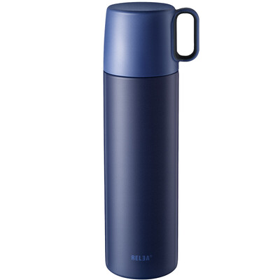 

RELEA mug 500ML male&female students creative portable stainless steel large capacity insulated cup freedom star blue