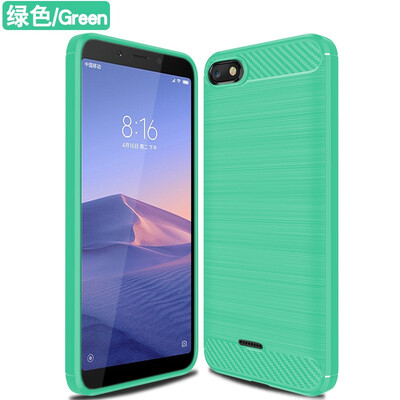 

Fivice XIAOMI Redmi MI 6A case Brushed carbon fiber silicone anti-fall soft shell phone case