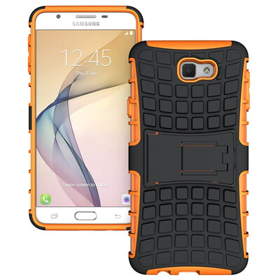 

Fivice Samsung J7 Prime Case TPU anti-fall tire pattern back clip bracket phone case