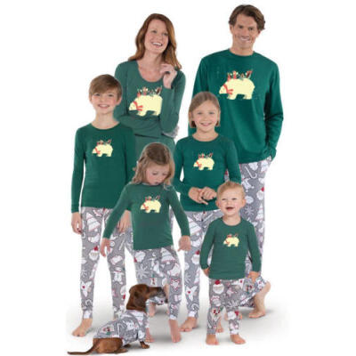 

Family Matching Adult Women Kids Christmas Printed Pyjamas PJs Sets Nightwear