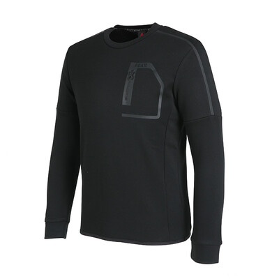 

PEAK mens autumn&winter new round neck caught hair sweater casual warm sports shirt DF684011 black X2L code