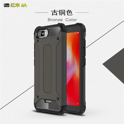 

Fivice Xiaomi Redmi 6A case Luxury Silicone Diamond Armor PC Hard Shell Phone Case