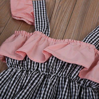 

Infant Baby Girl Fly Sleeve Rompers Jumpsuit Bodysuit Kid Newborn Clothes Outfit