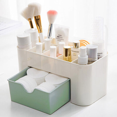 

Green plastic storage box desktop drawer storage box bathroom cosmetics washing debris storage box green