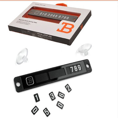 

Magnetic Car Plate Sucker Temporary Parking Card Black Fashion Sticker