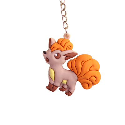 

Pocket Monsters 3D Pokemon Cartoon PVC Keychain Rubber Figure Keyring Ornament Mini Pendant Pikachu Toy Accessories