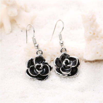 

2018 New Women Plated Rose Flower Earring Valentines Day Gift Birthday Romantic
