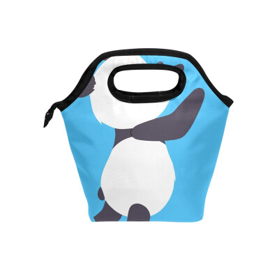 

Lunch Bag Butterfly Panda Tote Travel Picnic Insulated Handbags Portable Zipper Lunch Bag Box