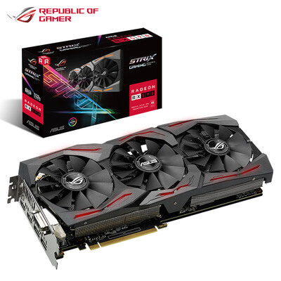 

ASUS ROG-STRIX-RX590-8G-GAMING 1545-1565MHz8000MHz 8G256bit GDDR5 DX12 Raptor "eat chicken" graphics card