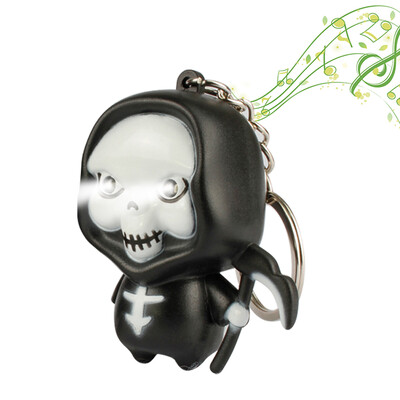 

Brelong Music-making Skull Man Cartoon Keychain with LED Light Pendant 1PC