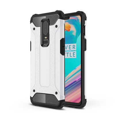 

Fivice Oneplus6 case Luxury Silicone Diamond Armor PC Hard Shell Phone Case