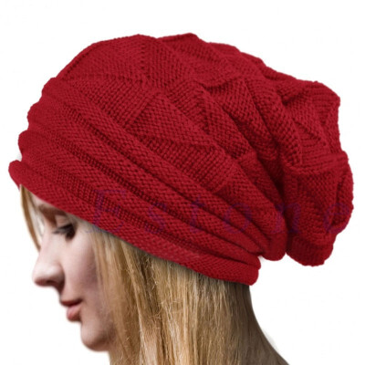 

Womens Winter Beanie Knit Crochet Ski Hat Oversized Cap Hat Warm