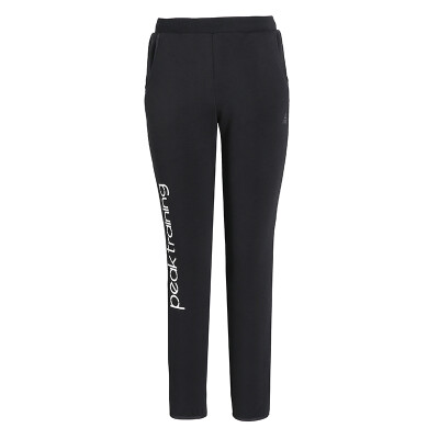 

PEAK Womens Autumn&Winter New Knitted Fleece Pants Comfortable Casual Warm Sports Pants DF384012 Black S Code