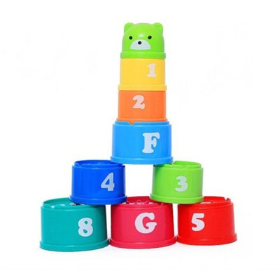 

Baby Kid Play Educational Letters Piles Folding Cups Stacking Bathing Toys New