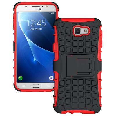 

Fivice Samsung J5 Prime Case TPU anti-fall tire pattern back clip bracket phone case
