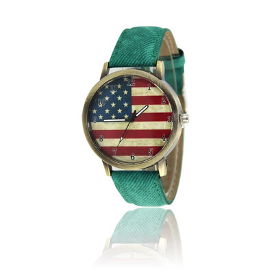 

Fashion Watch Flag of the United States Belt canvas men&women Wrist Watch