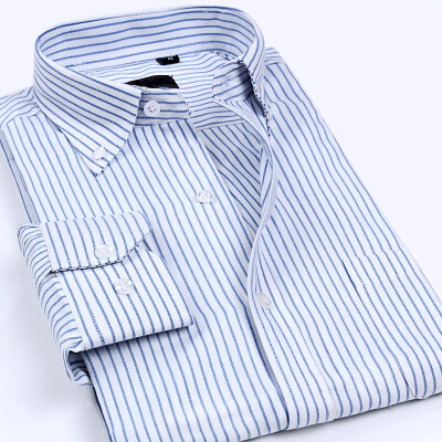 

Men's business casual long-sleeved striped shirt