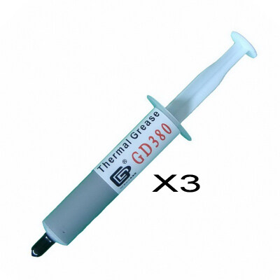 

GD Brand 3 Pieces GD380 Thermal Paste Grease Silicone Heat Sink Compound Gray Net Weight 15 Grams For LED CPU Cooler Syringe SY15