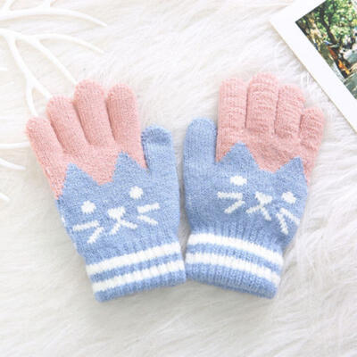 

Children Magic Gloves & Mittens Girl Boy Kid Stretchy Knitted Winter Warm New