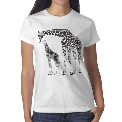 

Melinda Always Be Yourself Giraffe Womens White Tshirts Cotton Leisure T-Shirts