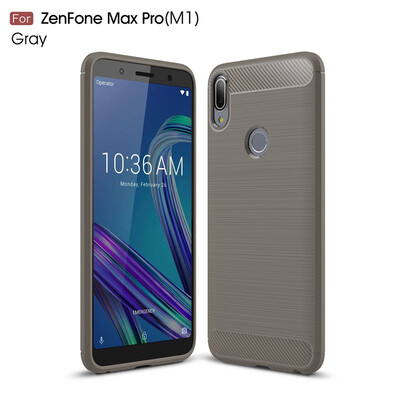 

Fivice Asus Zenfone Max Pro M1 ZB601KL case Luxury brushed carbon fiber TPU soft shell