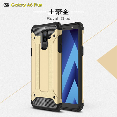 

Fivice Samsung Galaxy A6 PLUS case Luxury Silicone Diamond Armor PC Hard Shell Phone Case