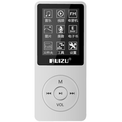 

Руи (RUIZU) X02 8G белая лихорадка без потерь качества звука MP3 / MP4