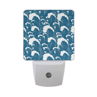 

ALAZA LED Night Light With Smart Dusk To Dawn SensorChinese Painting Goldfish Angelfish Plug In Night Light
