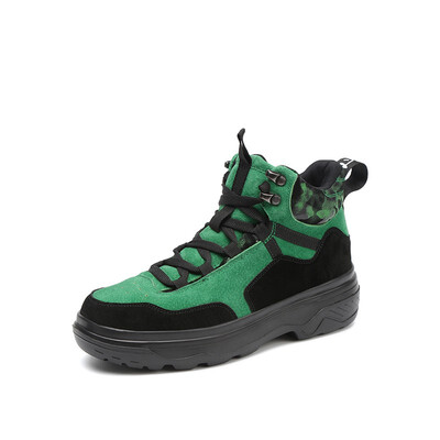 

Women Spring Autumn Casual Shoes High Top Fashion Sneakers Women Breathable Genuine Leather Platform Shoes Tenis Feminino