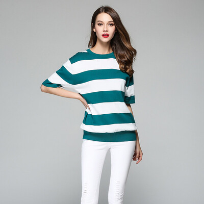 

PREISEI Spring Summer Women Casual Loose Solid O-Neck Short Sleeve Sweater Tee T Shirt Tops Mujer