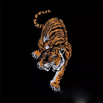 

Tiger Embroidered Applique Sew Iron on Cloth Patch Badge For Jacket Jeans Decor